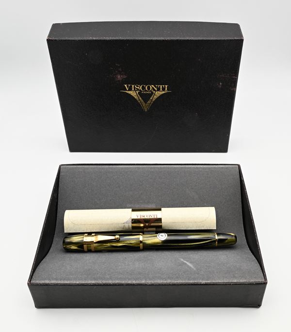Visconti Ragtime - Penna stilografica in resina con particolari dorati