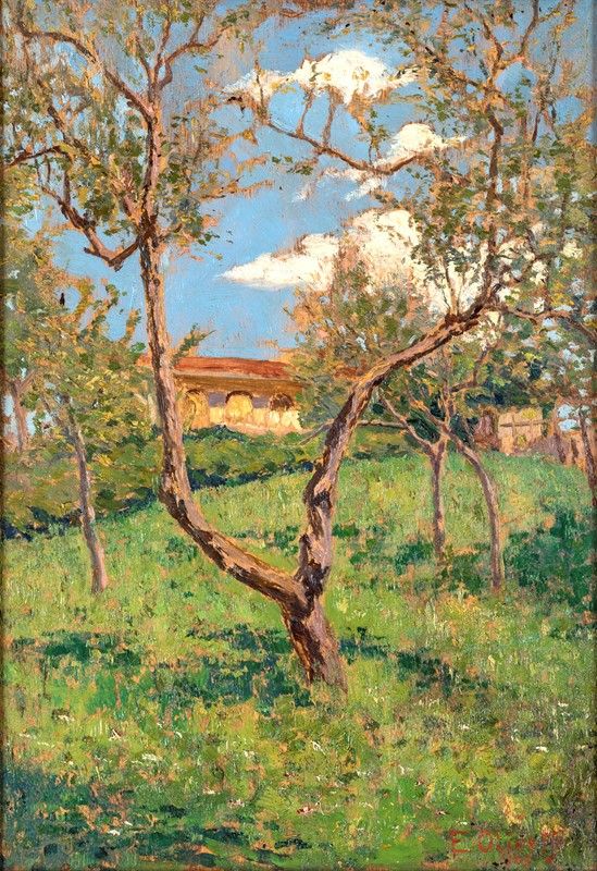 Ercole Olivetti - Coppia di Paesaggi