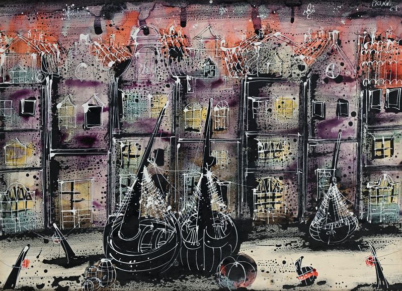 Gennaro Picinni - Veduta di Venezia (1961), inchiostro su carta