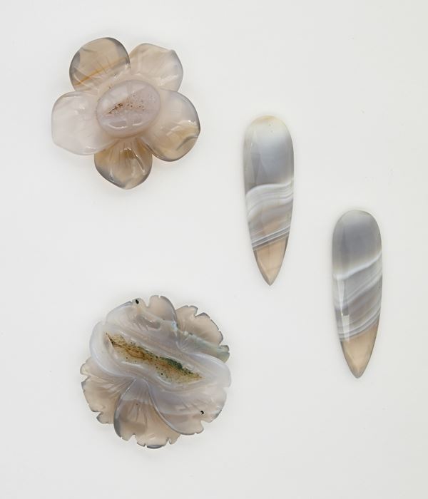 Lotto di 4 agate