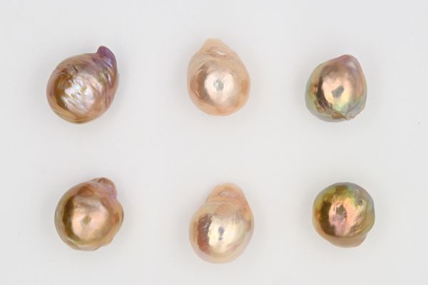 Lotto di 3 coppie di perle di acqua dolce