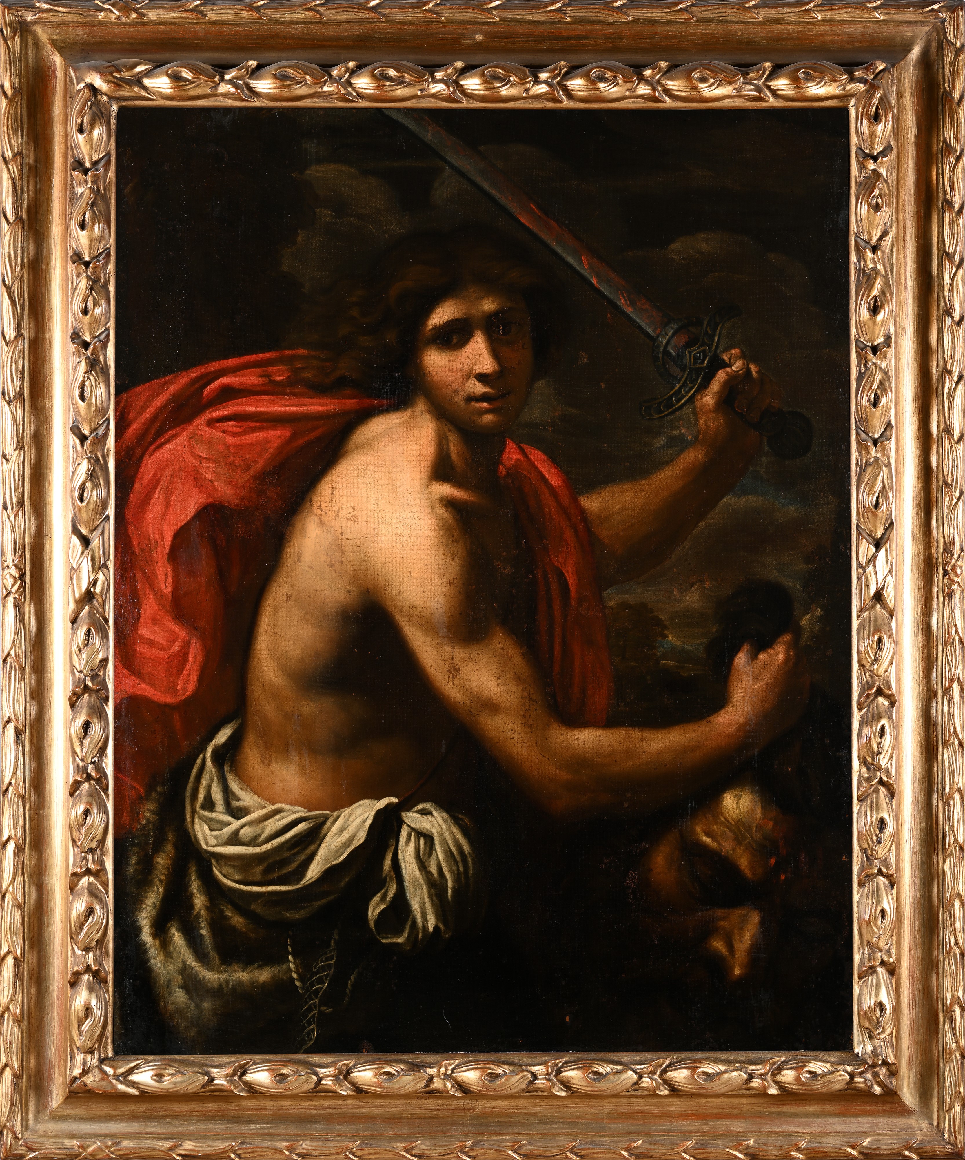 Orazio Riminaldi - Davide con la testa di Golia, olio su tela