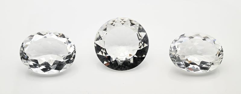 Lotto di 3 quarzi ialino