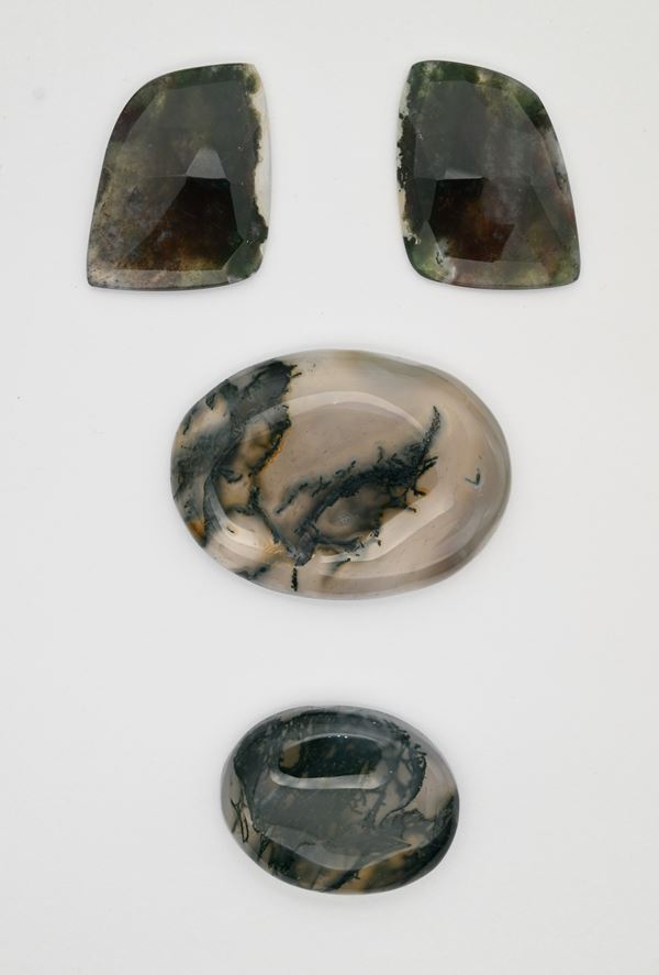 Lotto di 4 agate muschiate