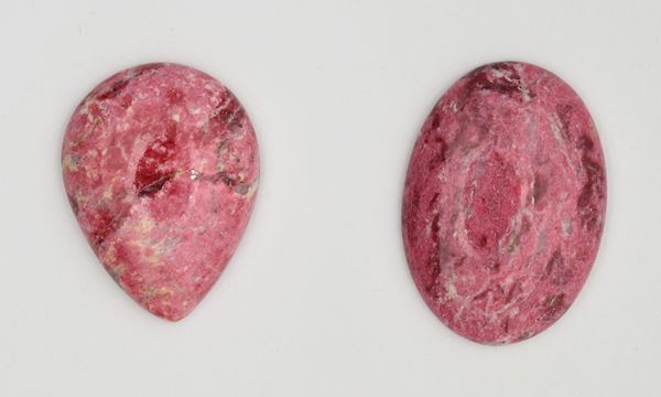 Lotto di 2 tuliti (zoisite rosa)