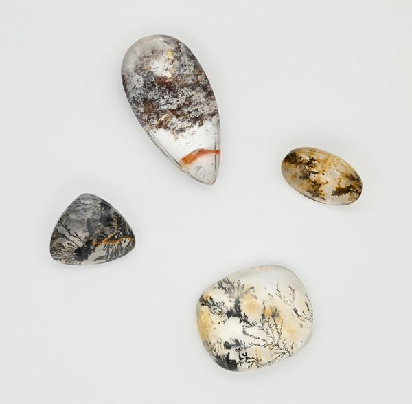 Lotto di 4 quarzi dendridici