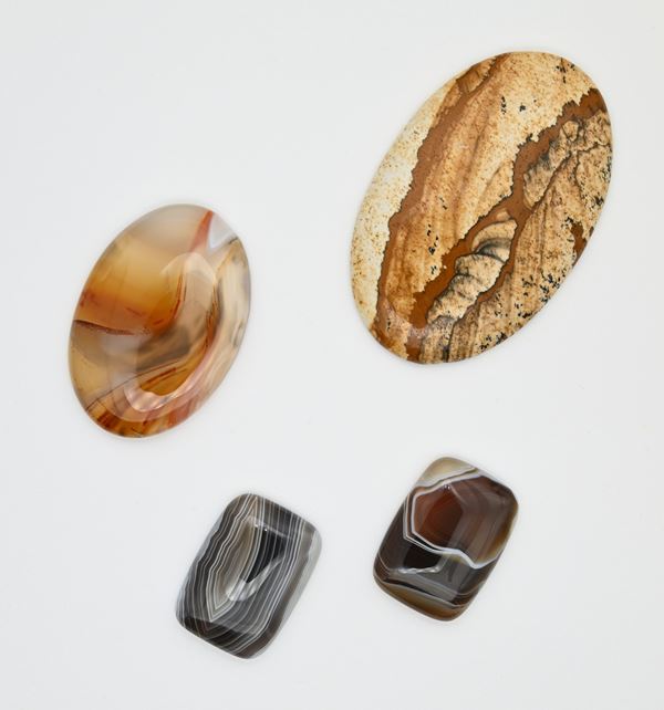 Lotto di 4 agate