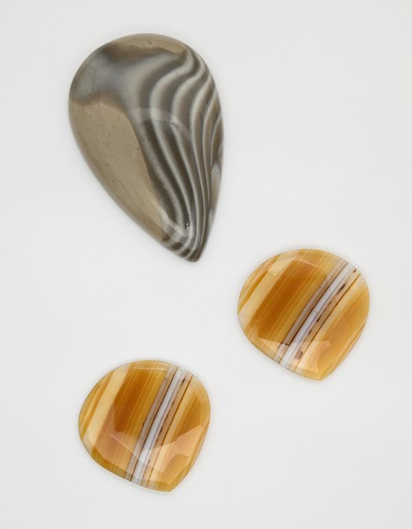 Lotto di 3 quarzi a goccia