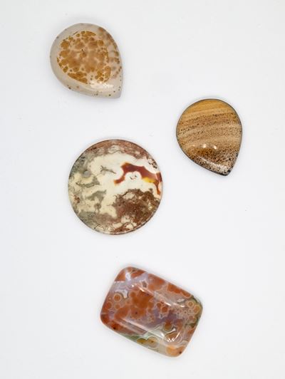 Lotto di 4 agate