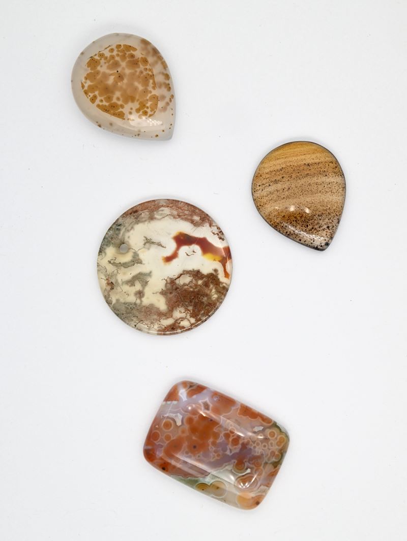 Lotto di 4 agate