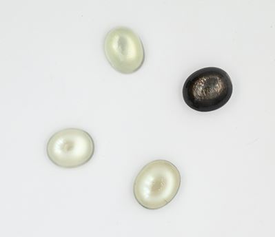 Lotto di 4 pietre di luna, cabochon
