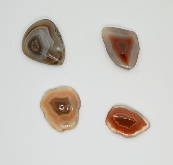 Lotto di 4 agate del Botswana