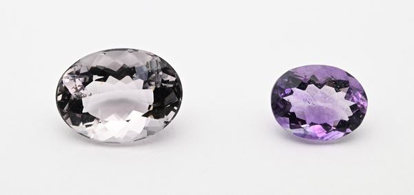 Lotto di 2 fluoriti in taglio ovale  - Asta Asta a Tempo - Gemme di Mille Colori - Casa d'Aste Arcadia