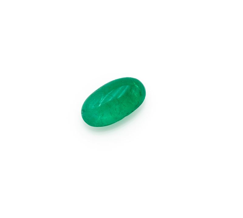 Smeraldo, taglio cabochon ovale