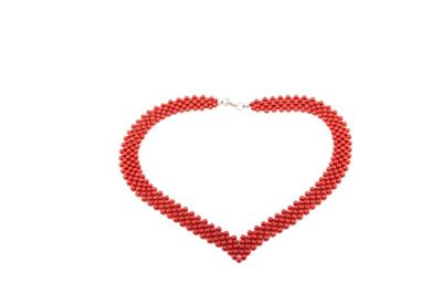 Treccia Corallo Rosso Intenso Gr 28