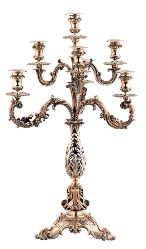 Coppia di Candelabri in Argento