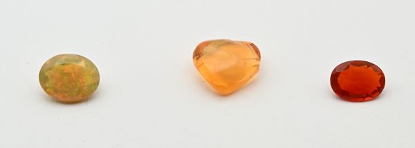 Lotto di opale etiope e opali di fuoco