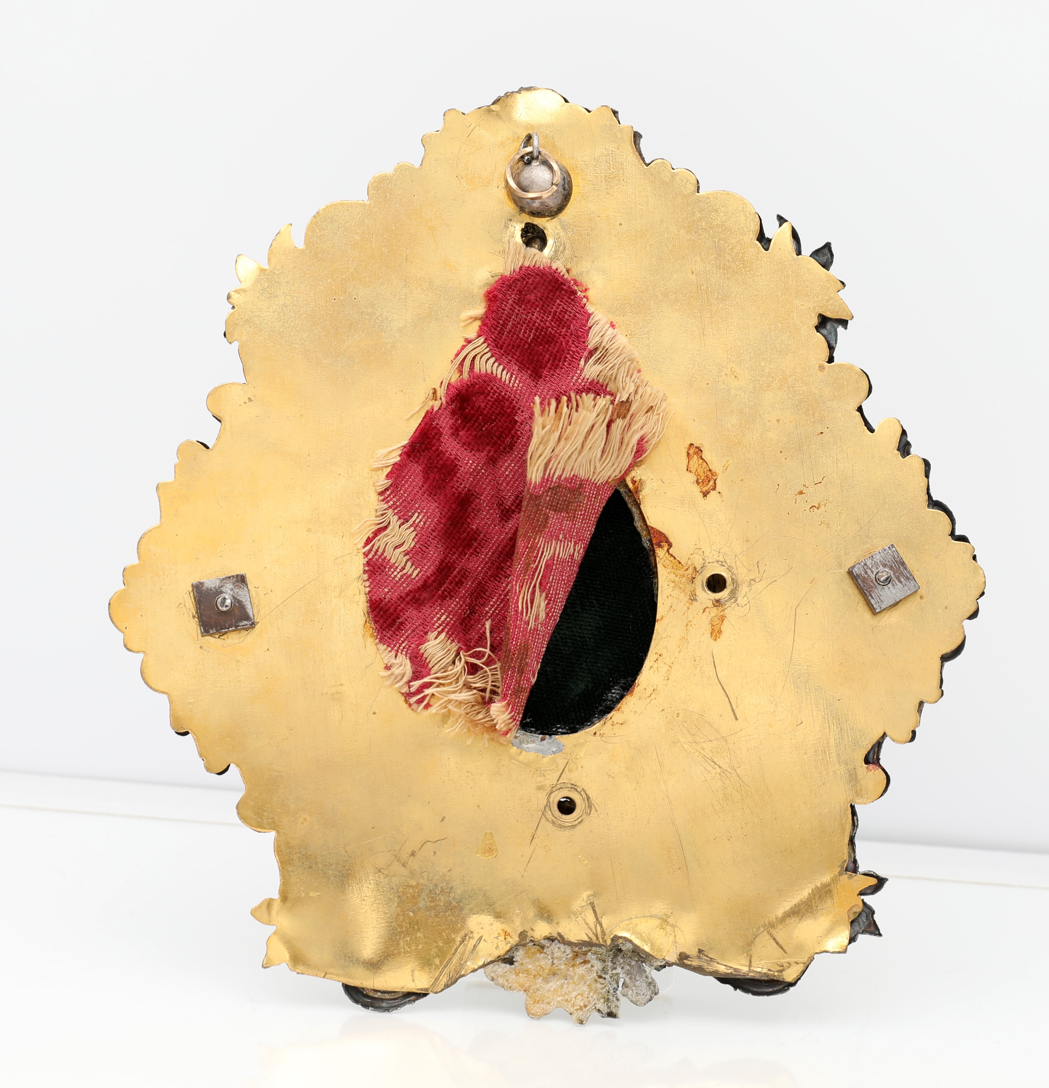 Cornice in metallo dorato e argento, con smalti e miniatura a ritratto, XVIII–XIX secolo
