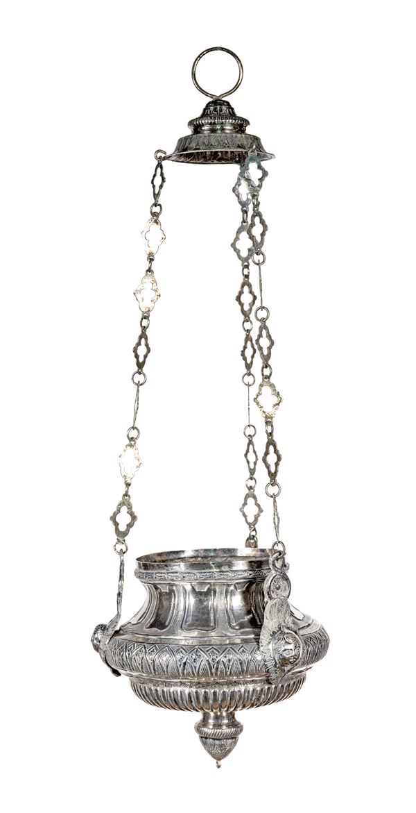 Lampada votiva in argento
