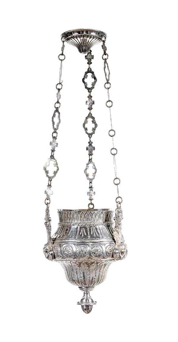 Incensiere in argento con corolle e teste di cherubino, prima metà del XIX sercolo  - Auction Antique and Modern Silver | Silver Treasures: Cult and Collecting - Casa d'Aste Arcadia