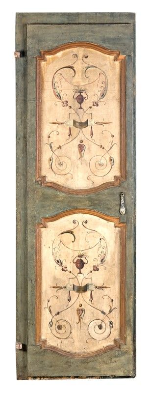 Porta a Due Ante in Legno Dipinto