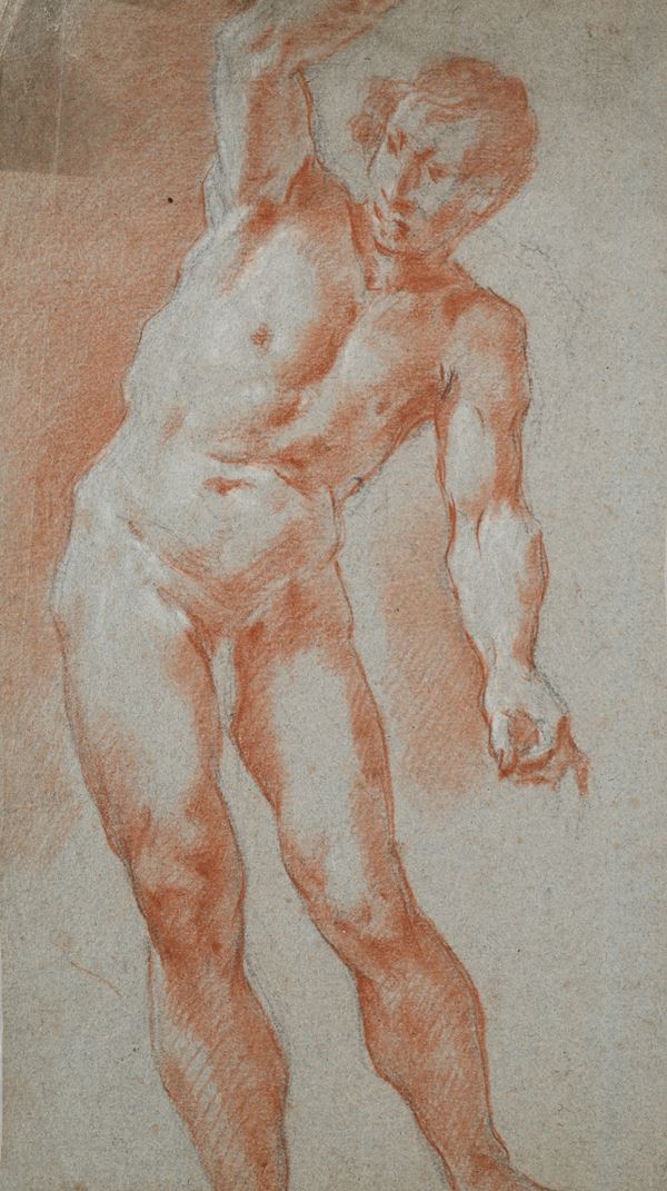 Recto: Studio di nudo accademico - Verso: Studio di scena mitologica
