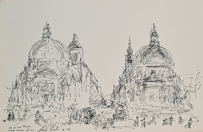 Michele Cascella - Piazza del Popolo