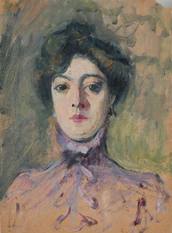 Recto: Ritratto della moglie - Verso: Scena dantesca