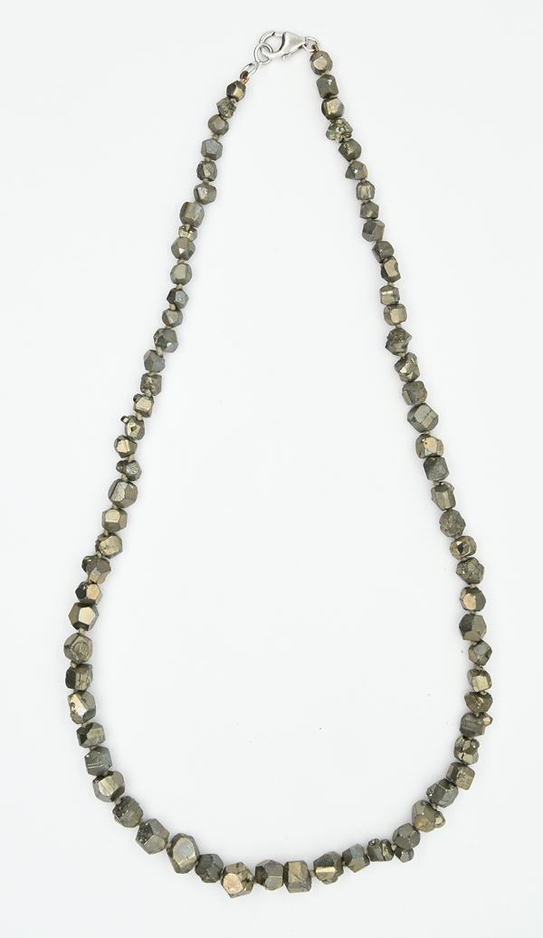 Collana in pirite in taglio grezzo e argento  - Auction Time Auction -  Gems of a Thousand Colors - Casa d'Aste Arcadia