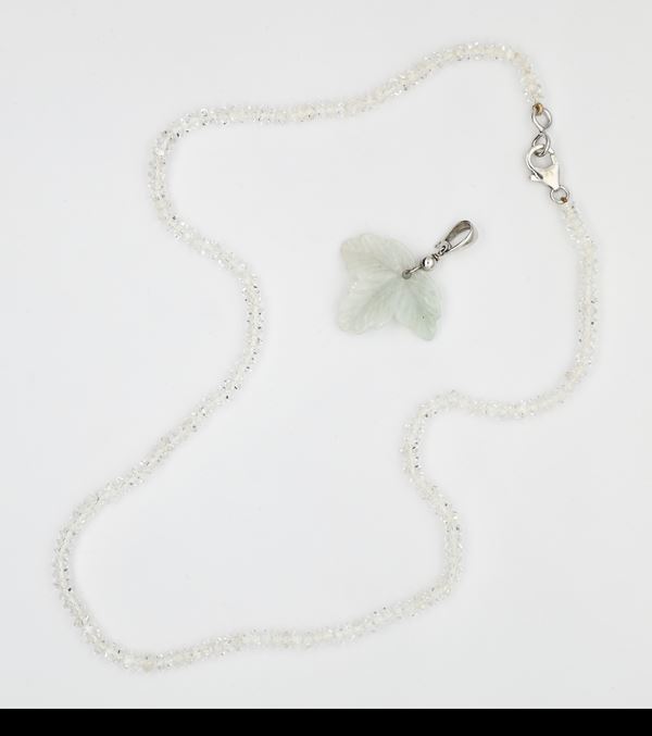 Collana e pendente in quarzi e argento