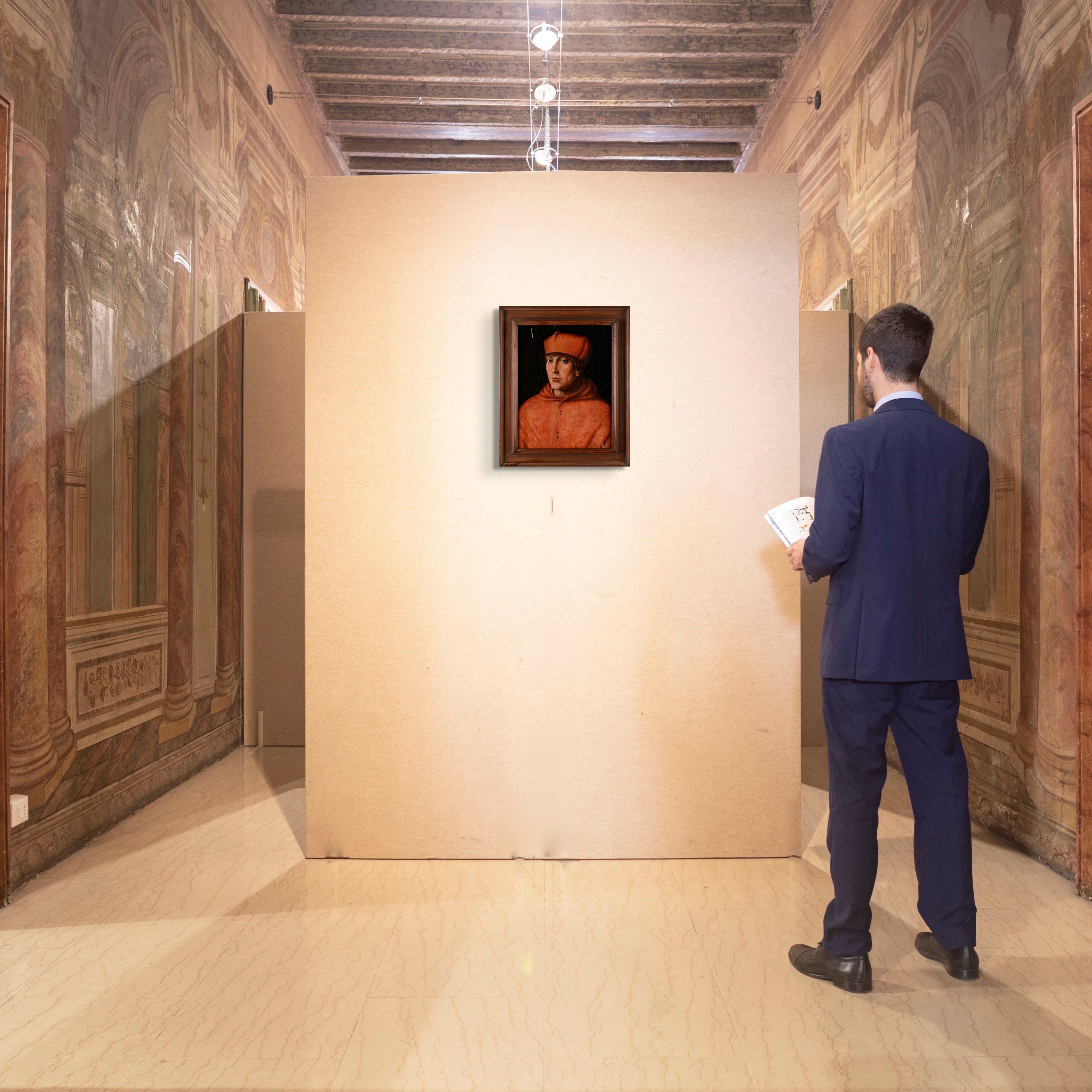 Pittore Raffaellesco del XVI Secolo - Ritratto di prelato, olio su tavola