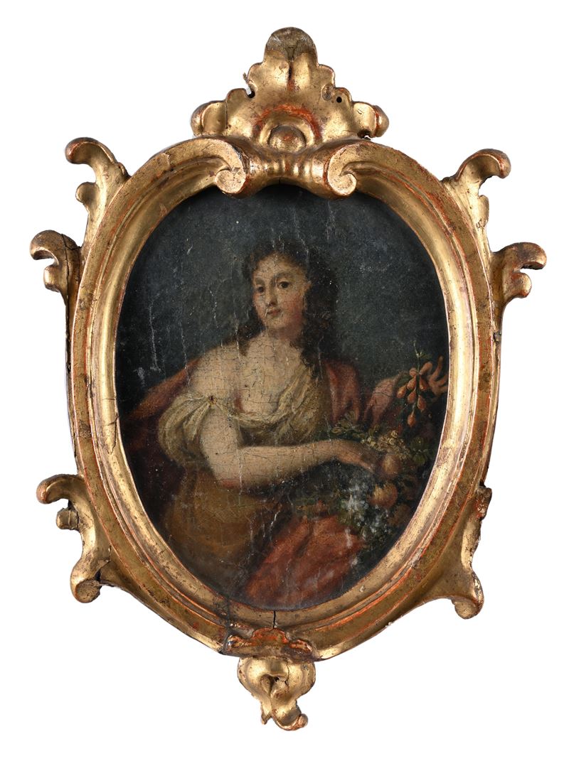 Pittore del XVIII Secolo - Ritratto di dama come allegoria dell’Abbondanza