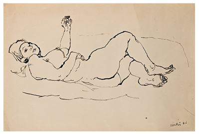 Nudo di donna sdraiata