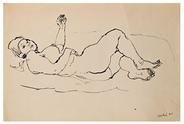 Antonio Scordia - Nudo di donna sdraiata