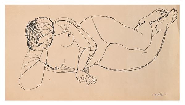 Antonio Scordia - Nudo di donna distesa