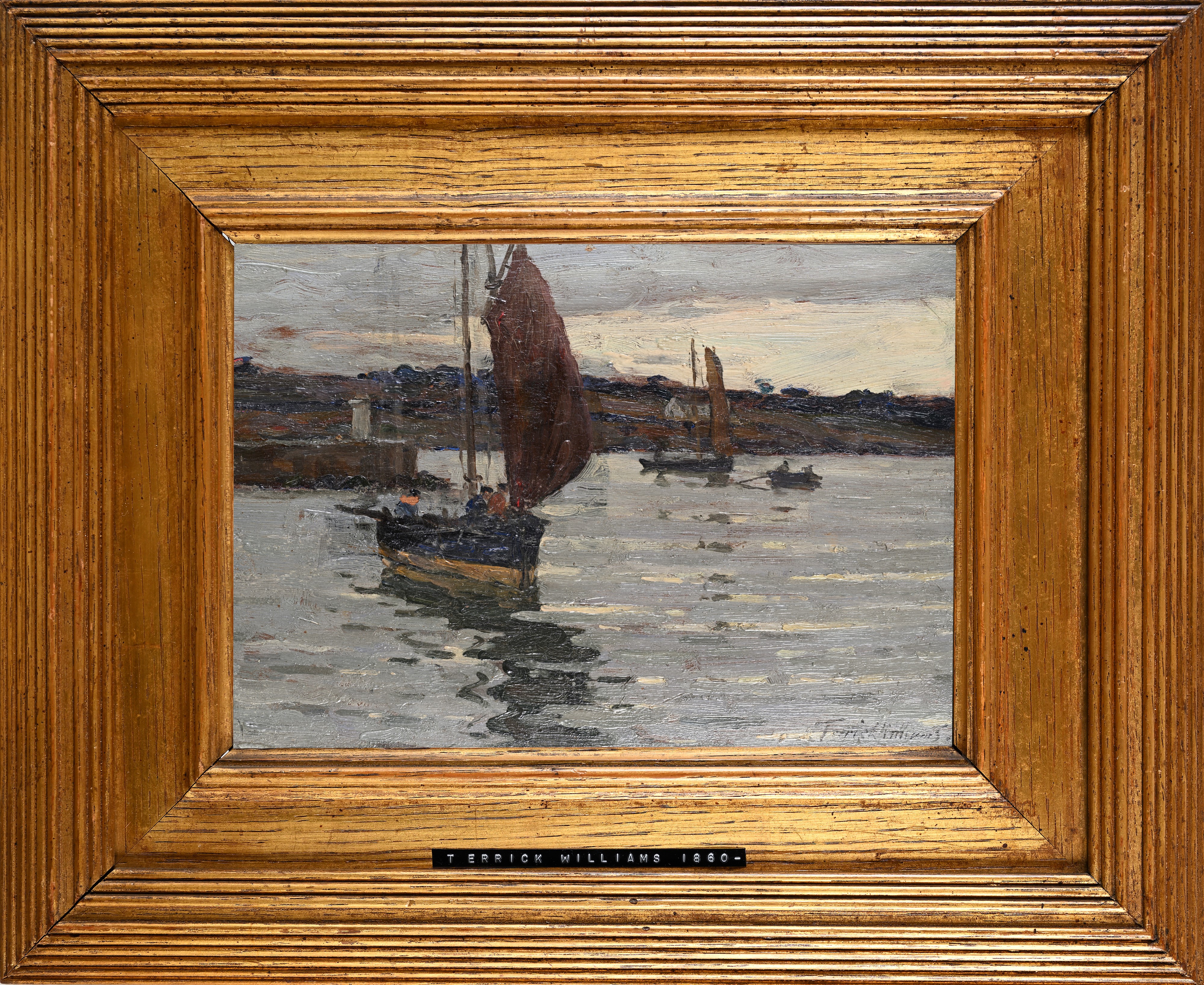 John Terrick Williams - Marina in Bretagna, olio su tavola