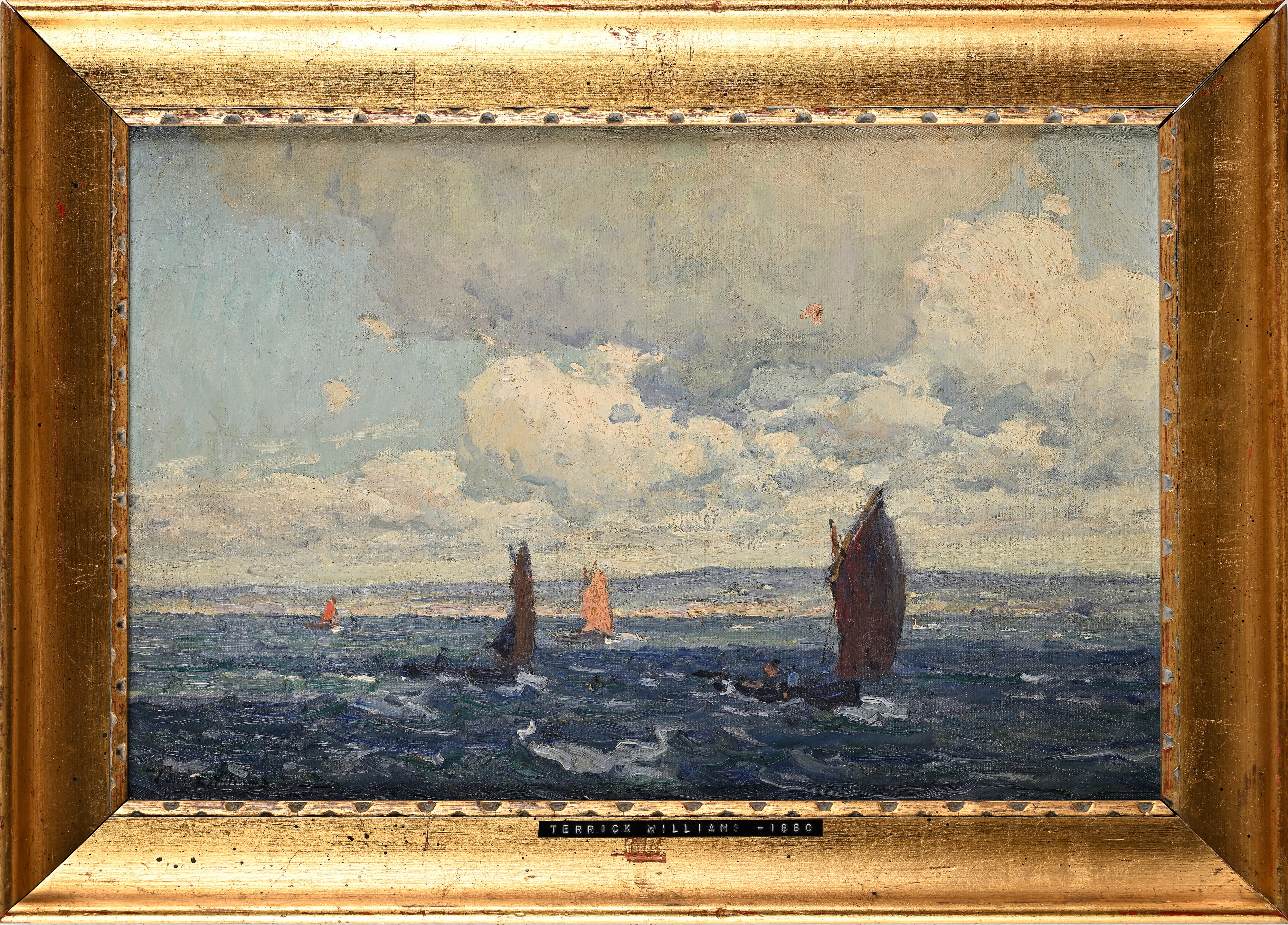 John Terrick Williams - Sailing. Douarnenez. Brittany, olio su tela
