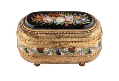 Scatola C Torreggiani con Micromosaico Fiori