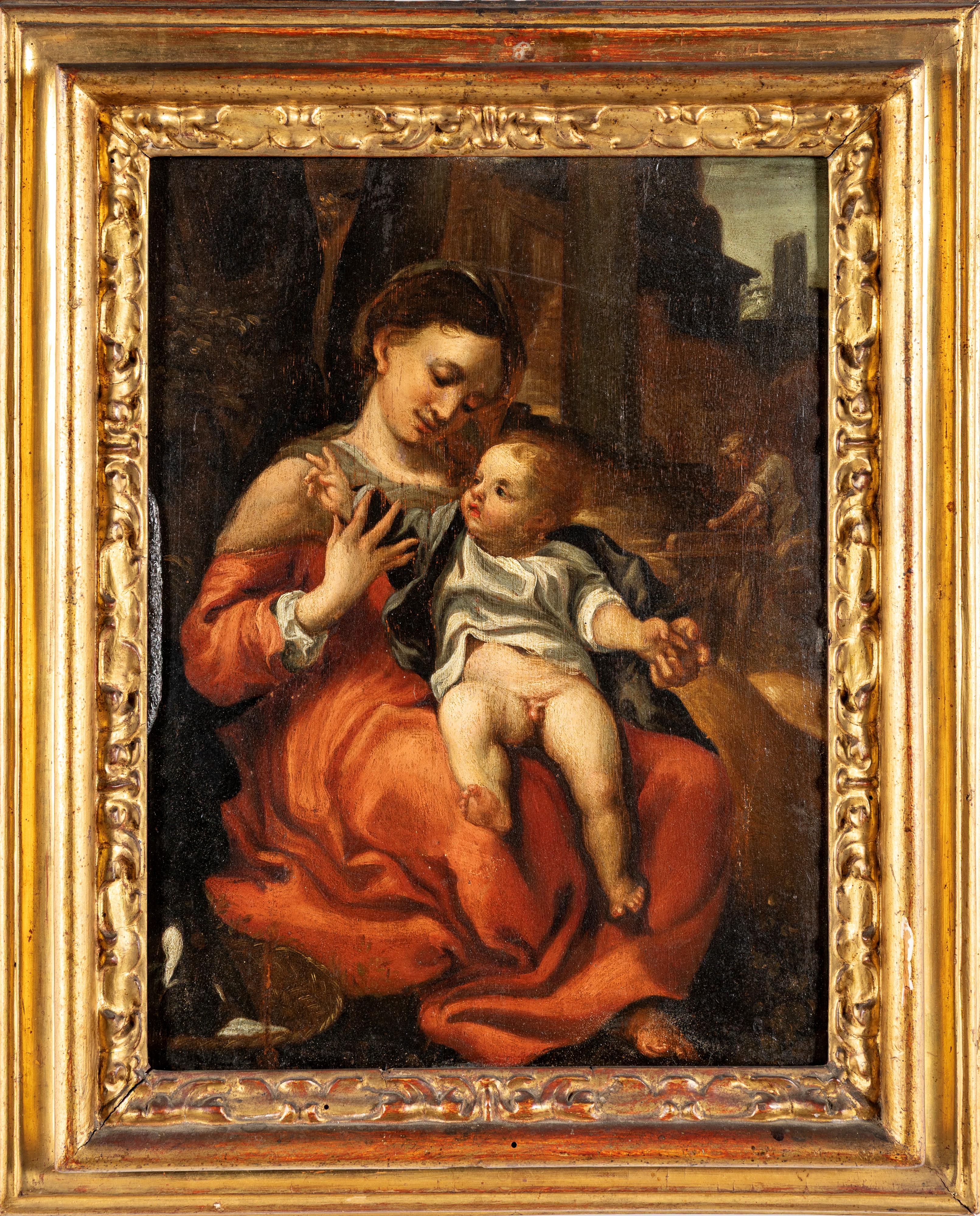 Antonio Allegri Detto il Correggio - Correggio (Antonio Allegri), Madonna della Cesta, olio su ta...