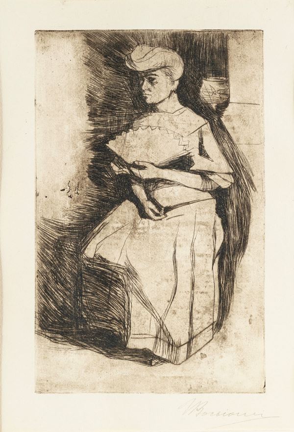Umberto Boccioni - Signora con ventaglio