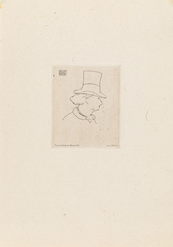 Edouard Manet - Ritratto di Charles Baudelaire con tuba