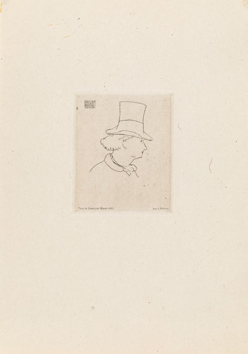 Ritratto di Charles Baudelaire con tuba