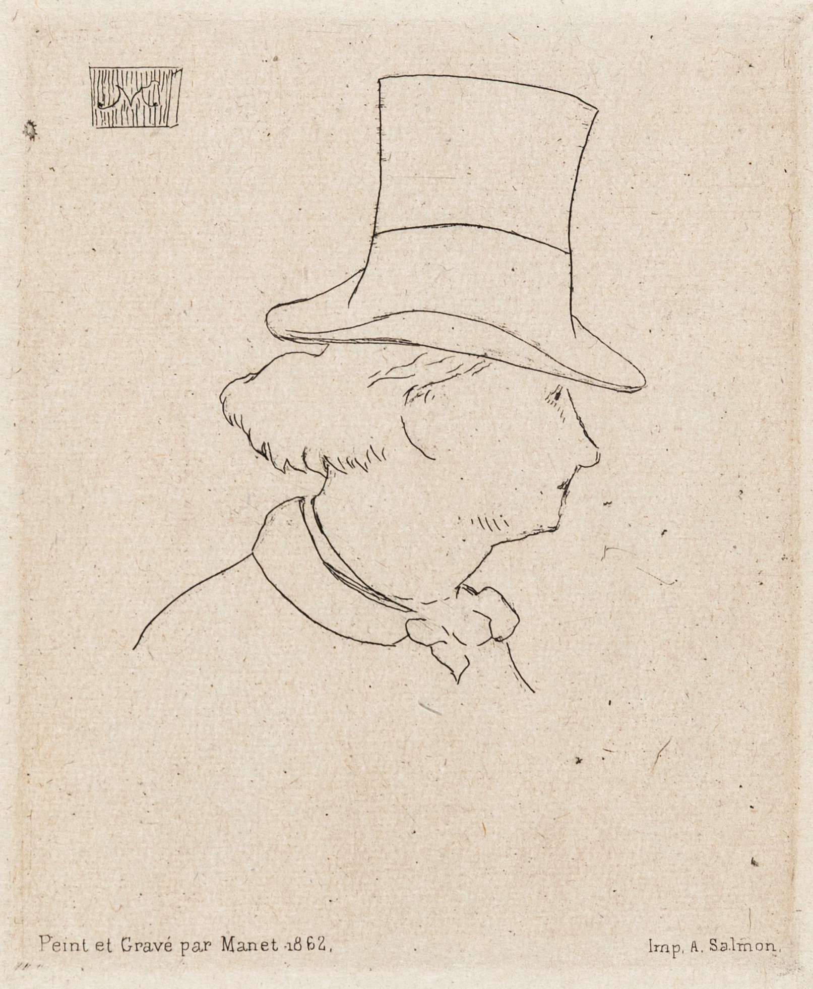 Ritratto di Charles Baudelaire con tuba