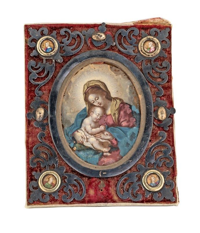 Pittore della Fine del XVIII Secolo - Dipinto su Vetro