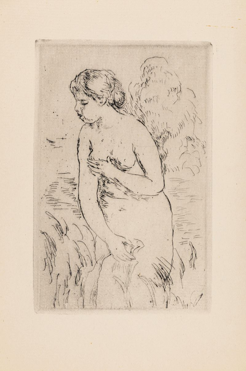 Baigneuse débout, à mi-jambes
