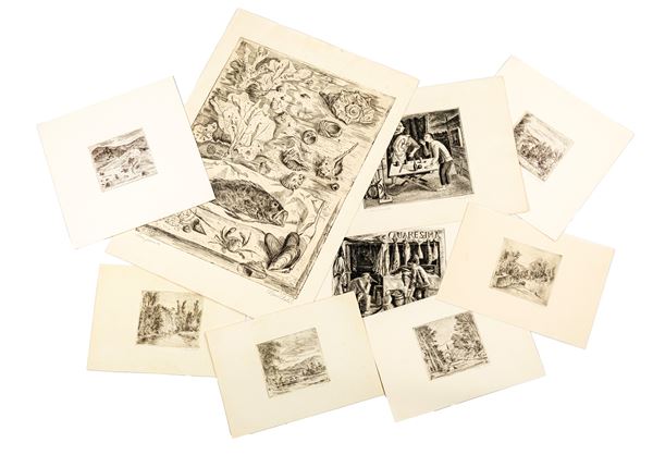 Lotto di nove incisioni di Emanuele Rambaldi  - Auction Time Auction - Modern and Contemporary Art - Casa d'Aste Arcadia
