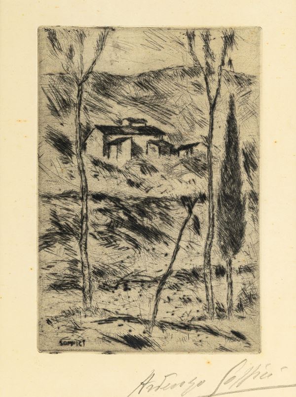 Paesaggio con casolare