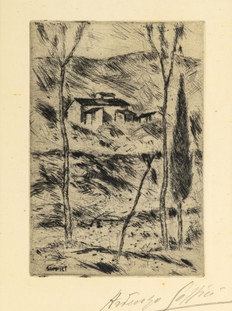 Paesaggio con casolare