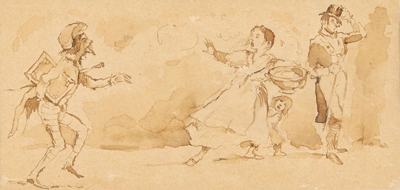 Scuola Italiana del XIX Secolo - Scena di brigantaggio