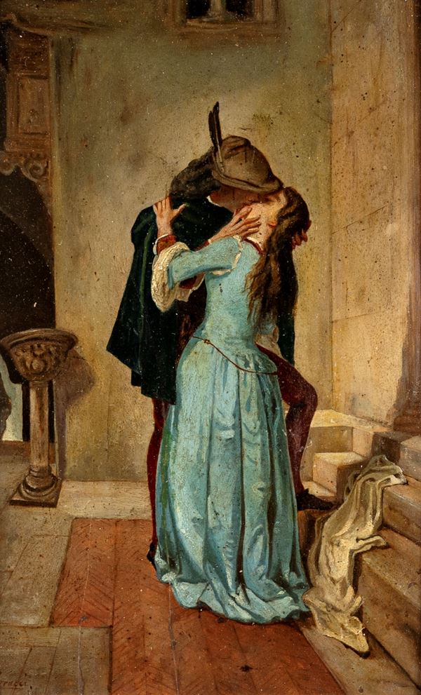 Il bacio (autore Ettore Grez Ferrucci, Roma 1877 - 1925)
